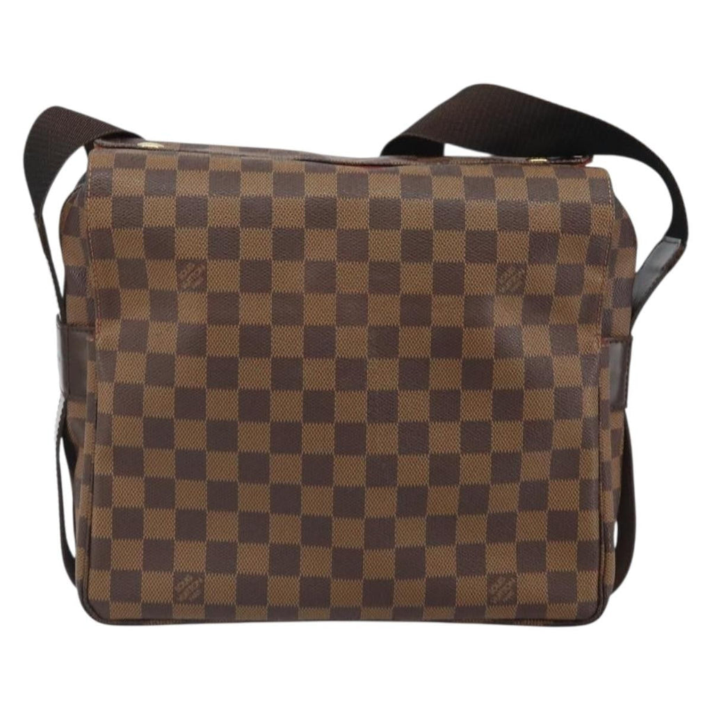 Louis Vuitton Naviglio Handbag Damier Brown Canvas Shoulder Bag Bag (Pre-Owned)