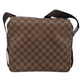 Louis Vuitton Naviglio Handbag Damier Brown Canvas Shoulder Bag Bag (Pre-Owned)