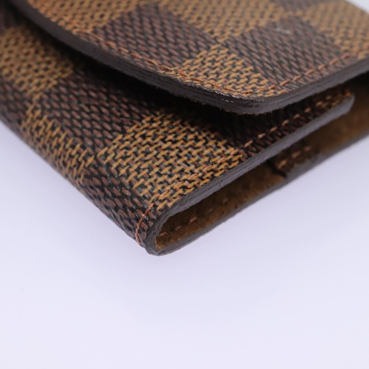 Louis Vuitton Cufflinks Case Damier Brown Canvas Cufflinks Jewelry (Pre-Owned)