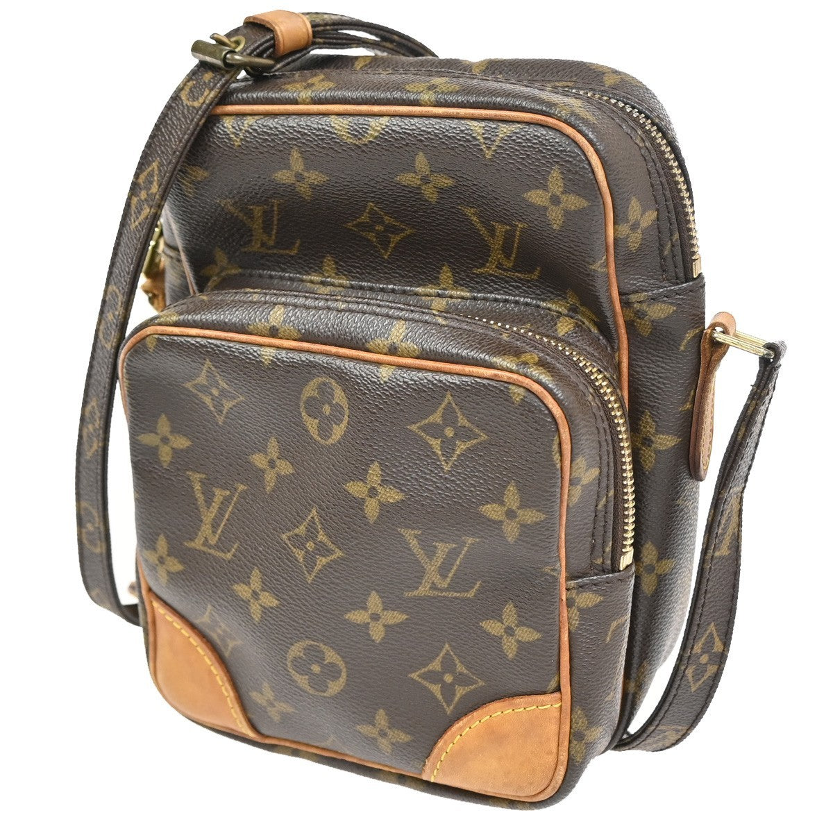 Louis Vuitton Amazone Bag Monogram Canvas Brown Canvas Shoulder Bag Bag (Pre-Owned)