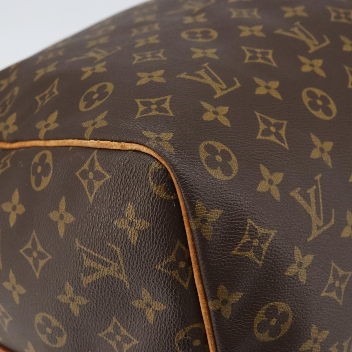 Louis Vuitton Keepall Bandouliere Bag Monogram Canvas Brown Canvas Travel Bag Bag (Pre-Owned)