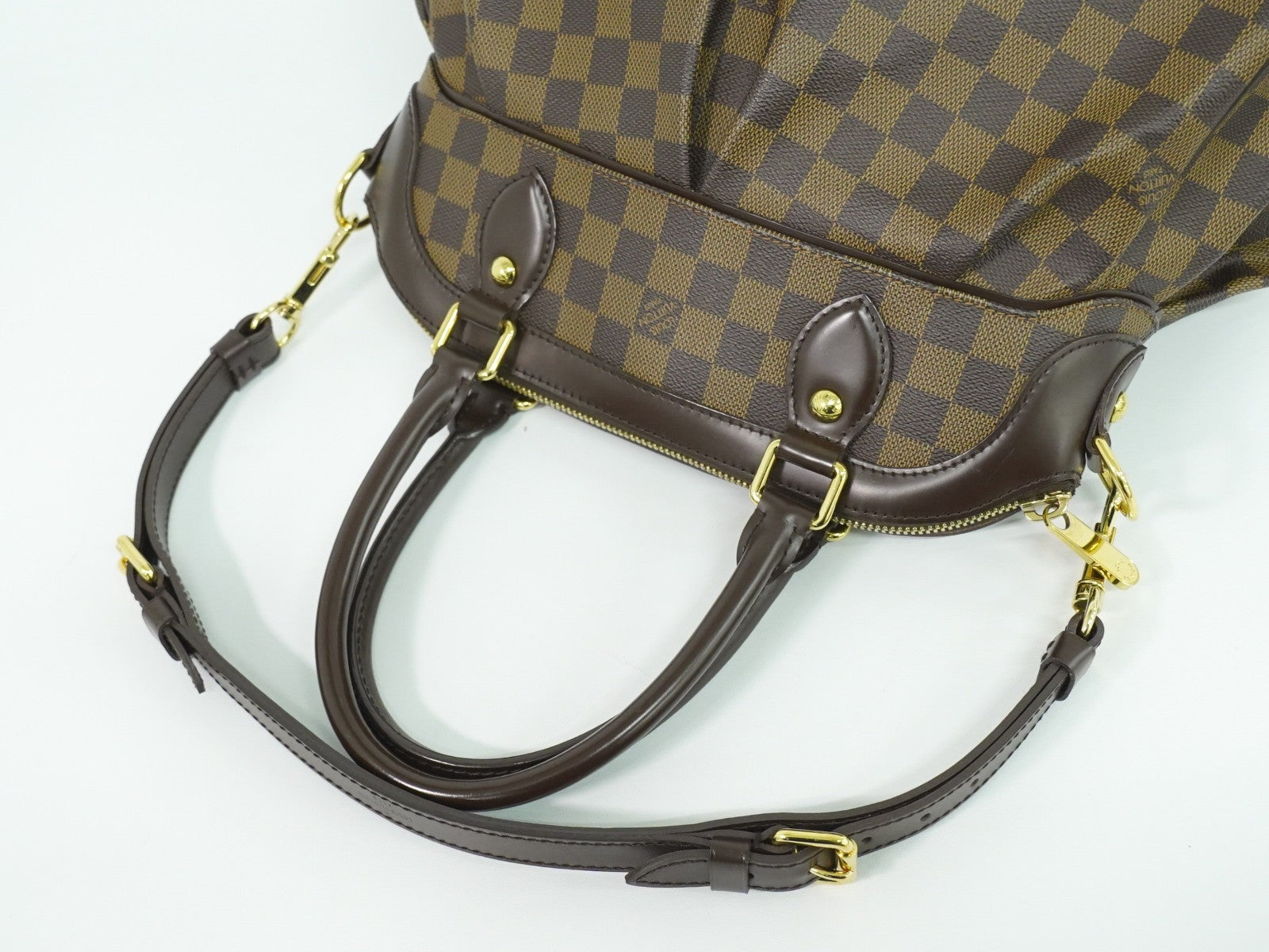 Louis Vuitton Trevi Handbag Damier Brown Canvas Handbag (Pre-Owned)