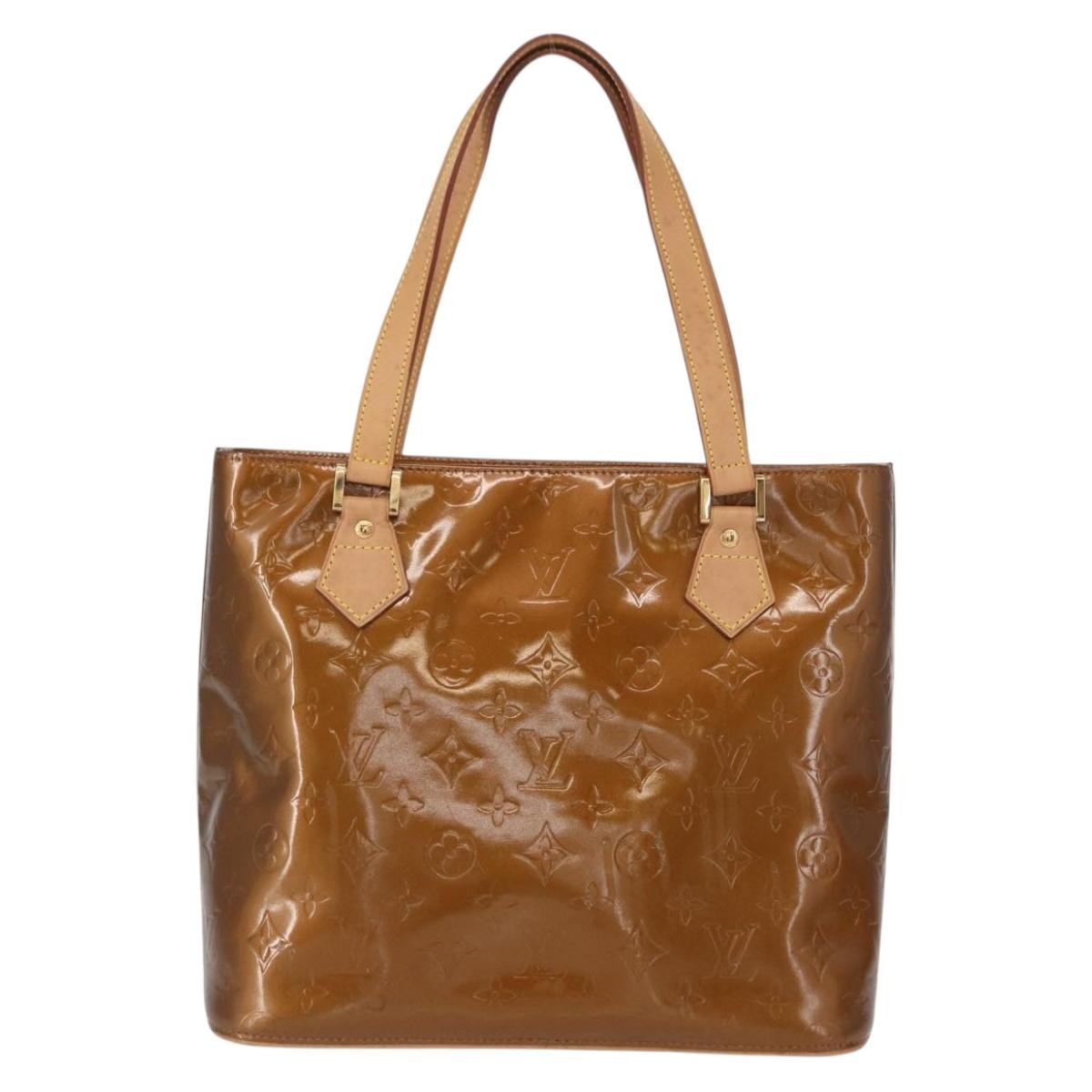 Louis Vuitton Houston Handbag Monogram Vernis Brown Patent_Leather Handbag (Pre-Owned)