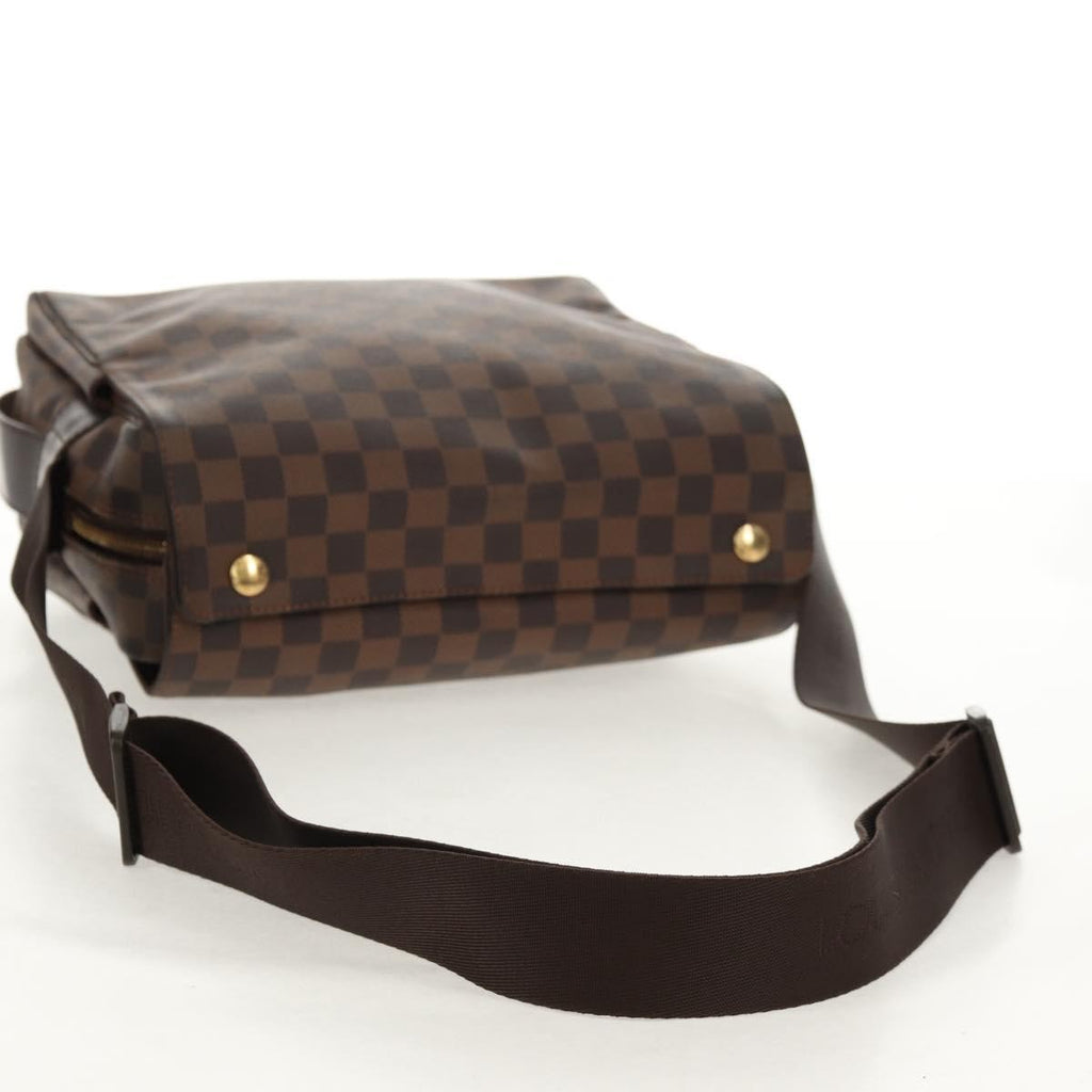 Louis Vuitton Naviglio Handbag Damier Brown Canvas Shoulder Bag Bag (Pre-Owned)
