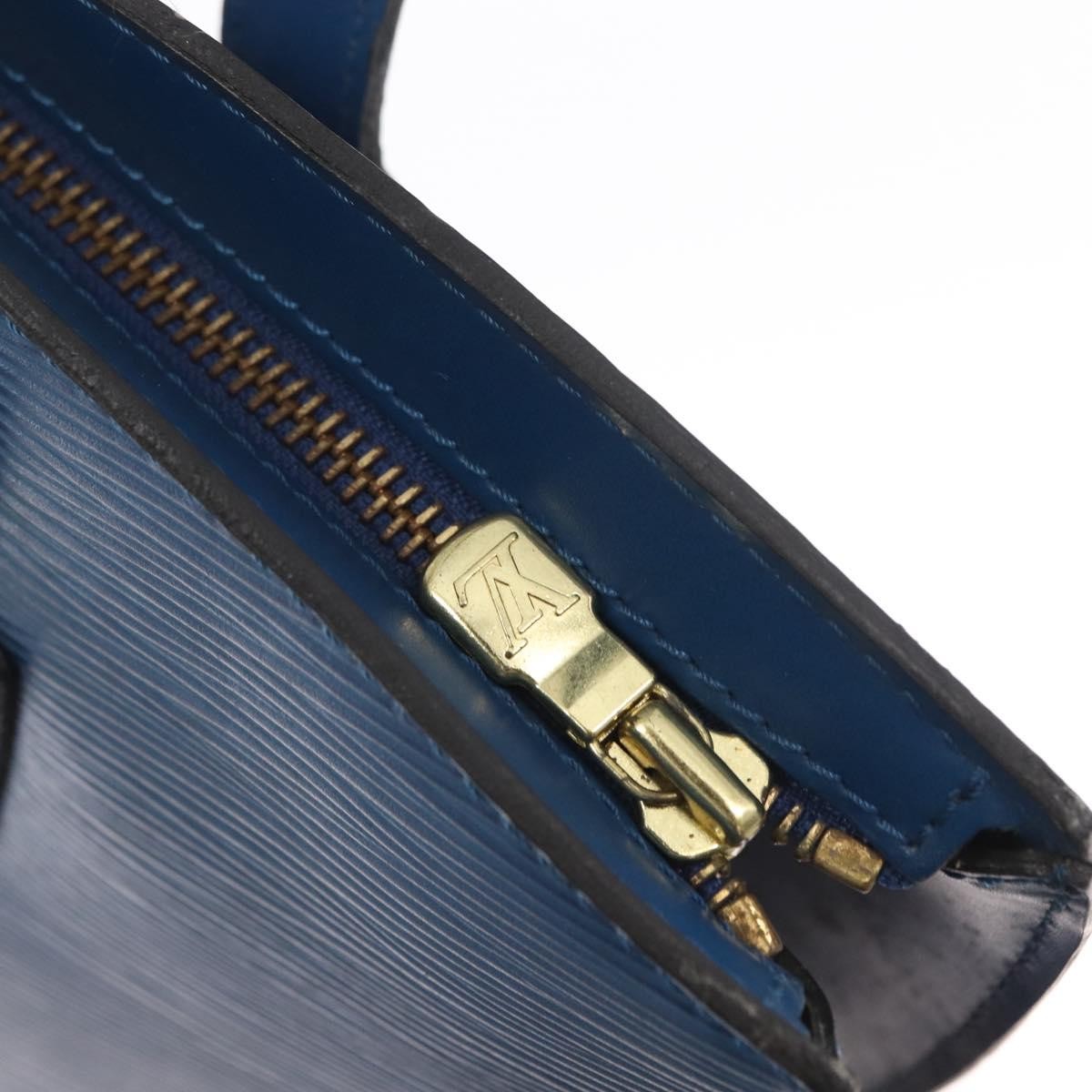 Louis Vuitton Saint Jacques Handbag Epi Leather Blue Leather Shoulder Bag Bag (Pre-Owned)