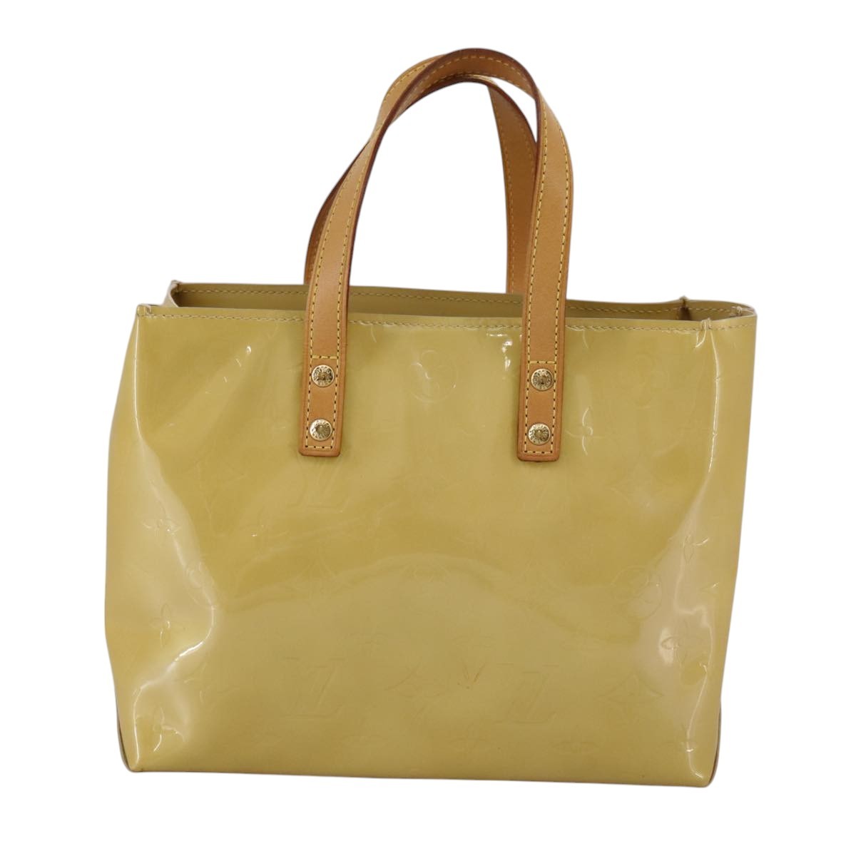 Louis Vuitton Reade Handbag Monogram Vernis Beige Patent_Leather Handbag (Pre-Owned)
