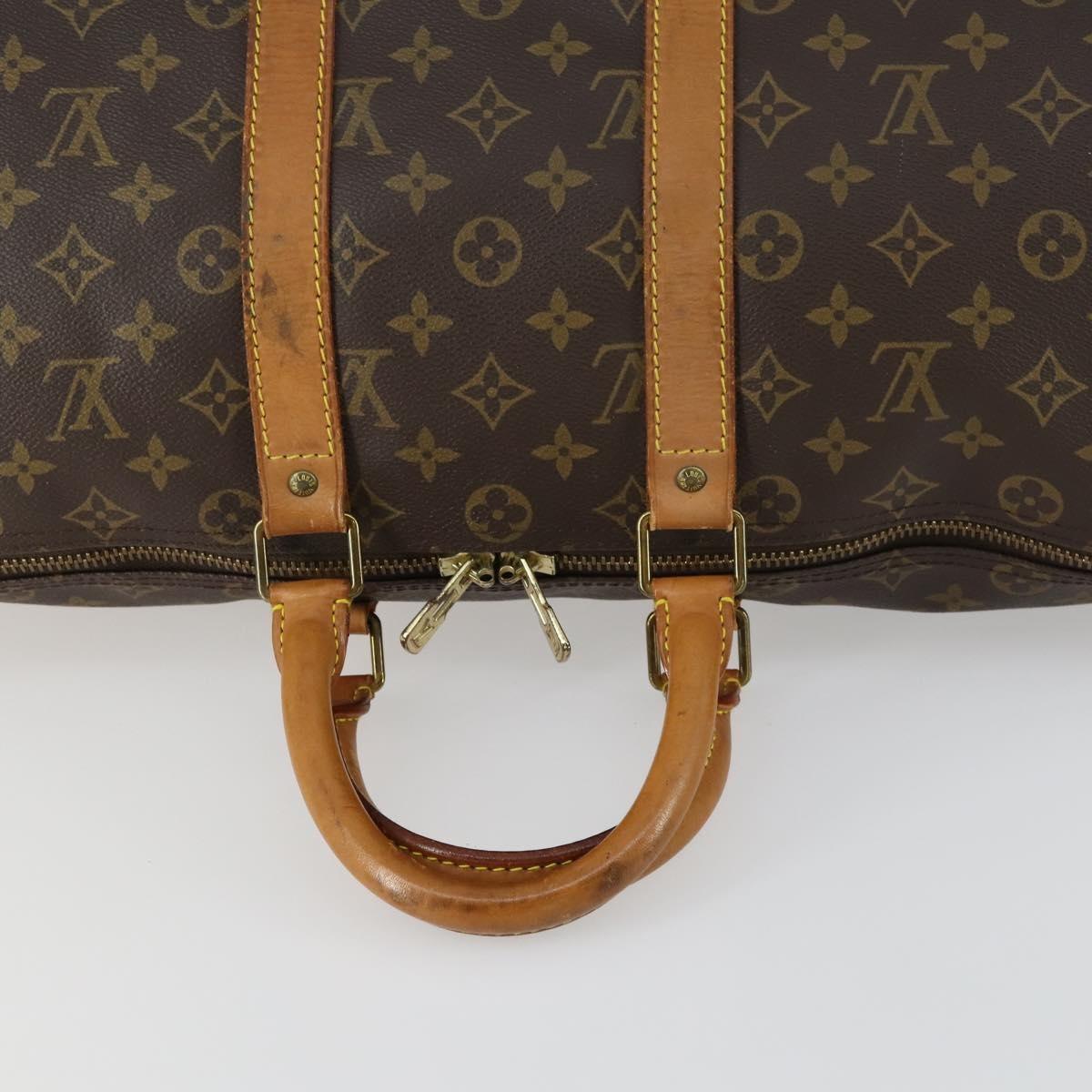 Louis Vuitton Keepall Bag Monogram Canvas Brown Canvas Travel Bag Bag (Pre-Owned)