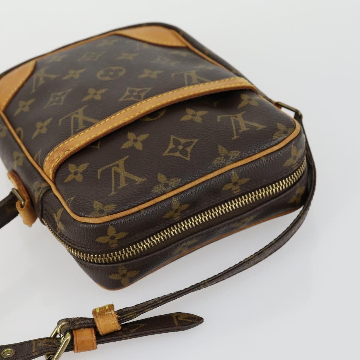 Louis Vuitton Danube Handbag Monogram Canvas Brown Canvas Shoulder Bag Bag (Pre-Owned)