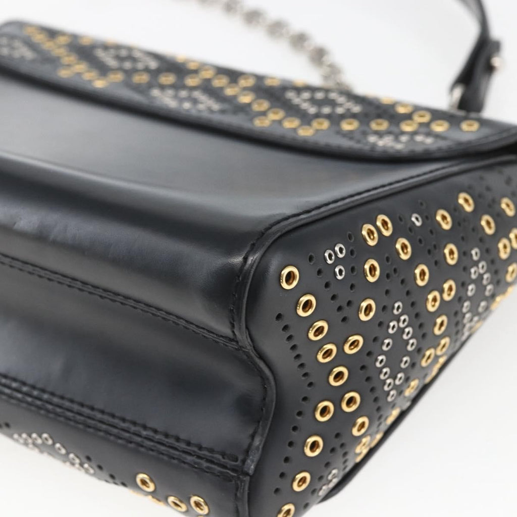 Louis Vuitton Twist Handbag Limited Edition Grommet Embellished Leather Black Leather Shoulder Bag Bag (Pre-Owned)