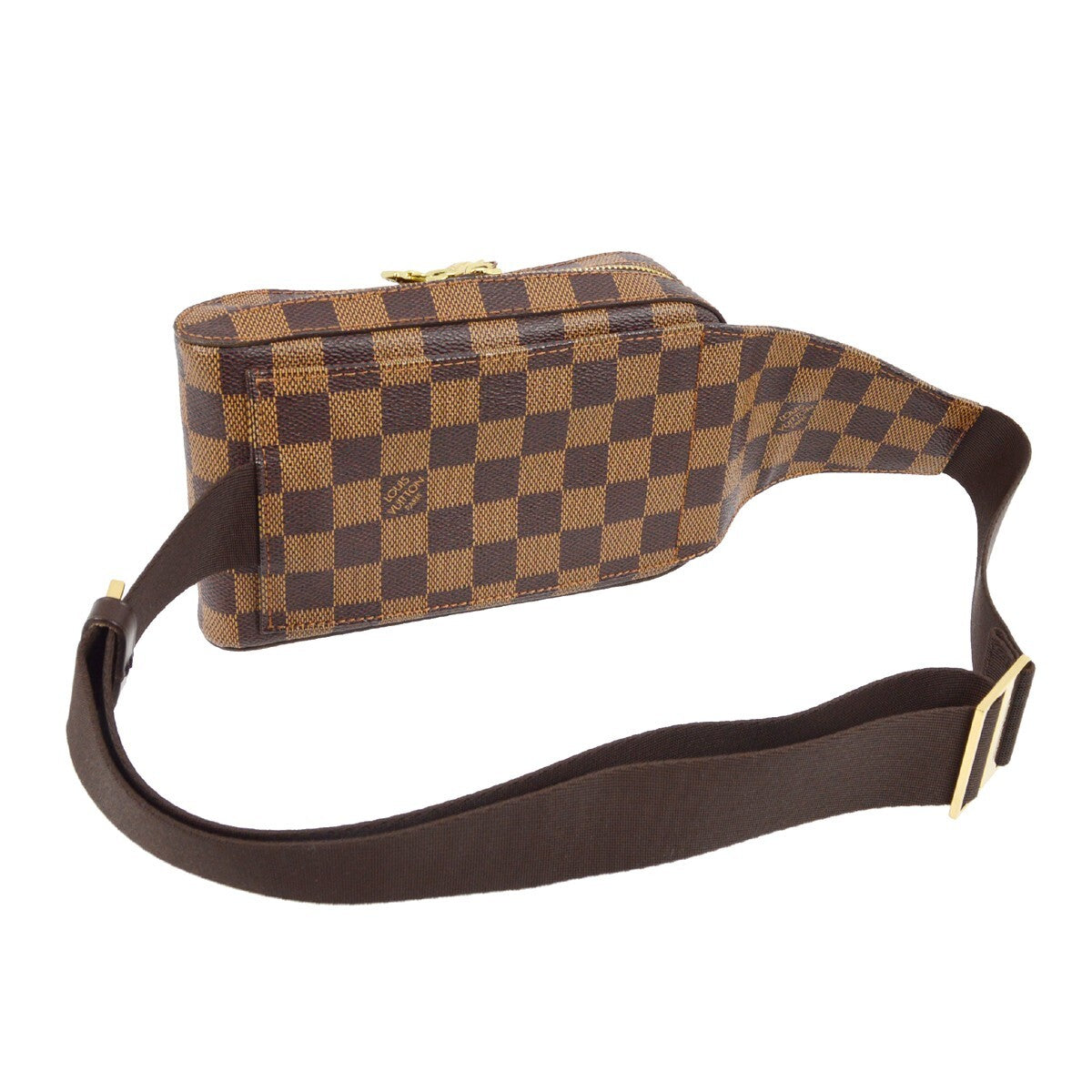 Louis Vuitton Geronimos Waist Bag Damier Brown Canvas Shoulder Bag Bag (Pre-Owned)