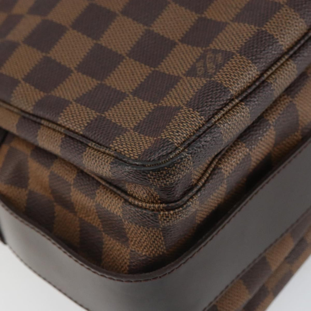 Louis Vuitton Naviglio Handbag Damier Brown Canvas Shoulder Bag Bag (Pre-Owned)