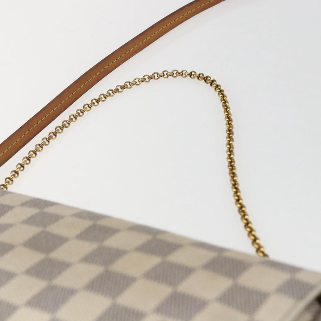 Louis Vuitton Favorite Handbag Damier White Canvas Clutche & Pouche Bag (Pre-Owned)