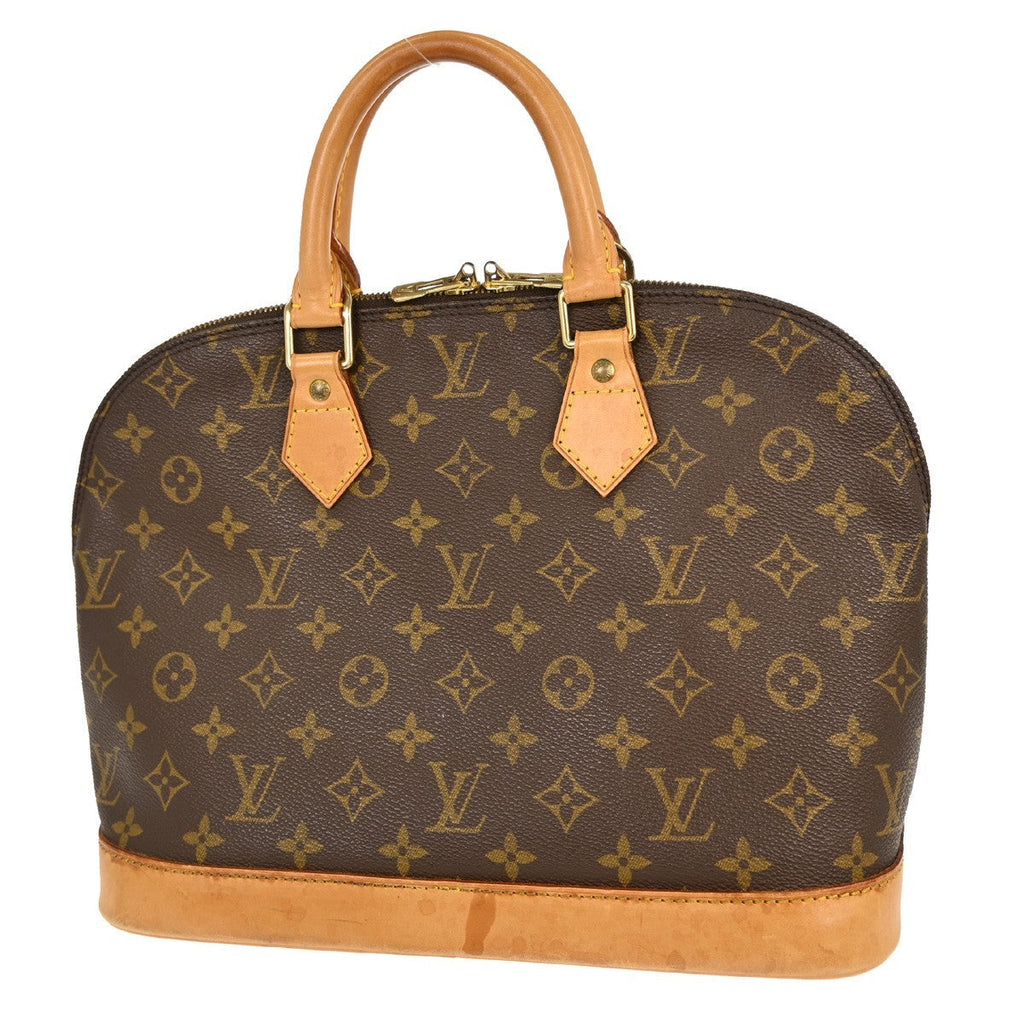 Louis Vuitton Alma Handbag Monogram Canvas Brown Canvas Handbag (Pre-Owned)