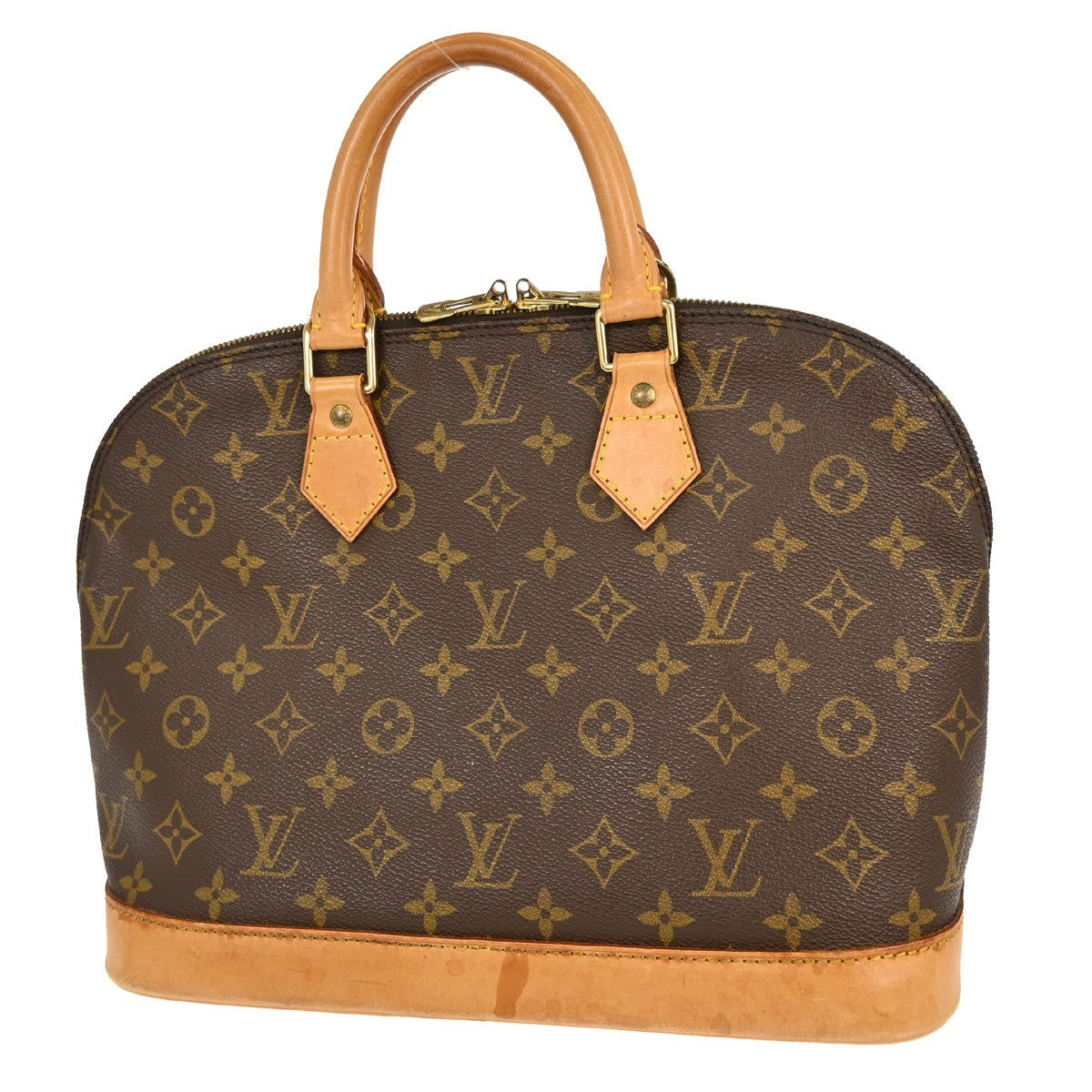 Louis Vuitton Alma Handbag Monogram Canvas Brown Canvas Handbag (Pre-Owned)