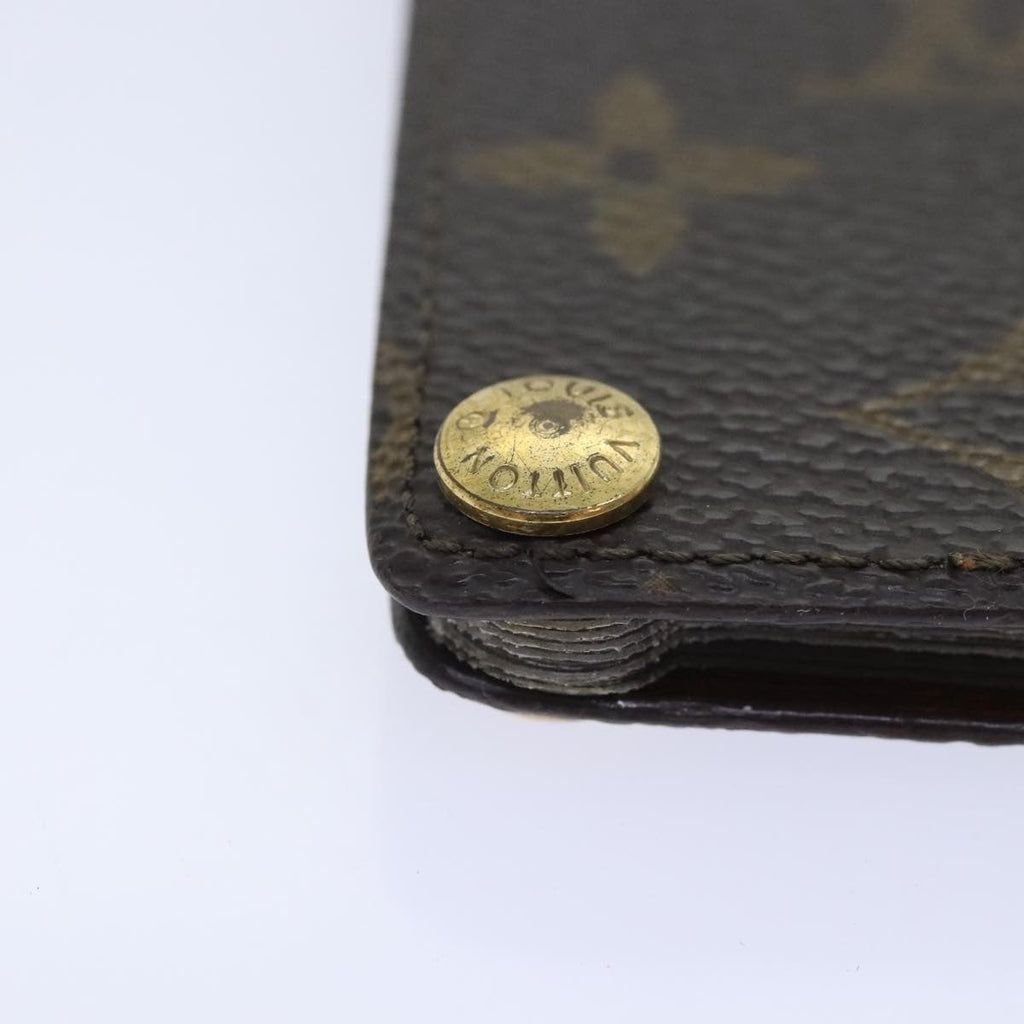 Louis Vuitton Porte Cartes Pression Card Case Monogram Canvas Brown Canvas Card Holders Accessory (Pre-Owned)