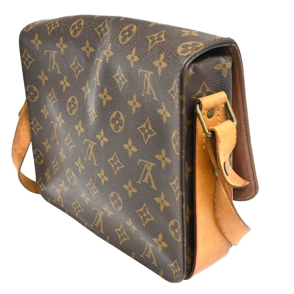 Louis Vuitton Cartouchiere Handbag Monogram Canvas Brown Canvas Shoulder Bag Bag (Pre-Owned)