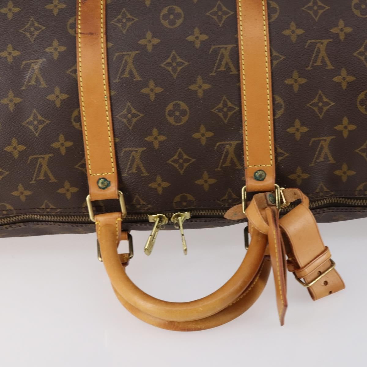 Louis Vuitton Keepall Bag Monogram Canvas Brown Canvas Travel Bag Bag (Pre-Owned)