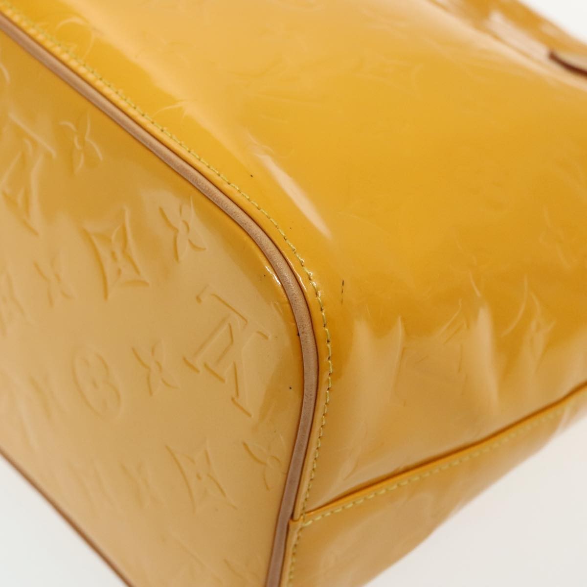 Louis Vuitton Houston Handbag Monogram Vernis Yellow Patent_Leather Bag (Pre-Owned)