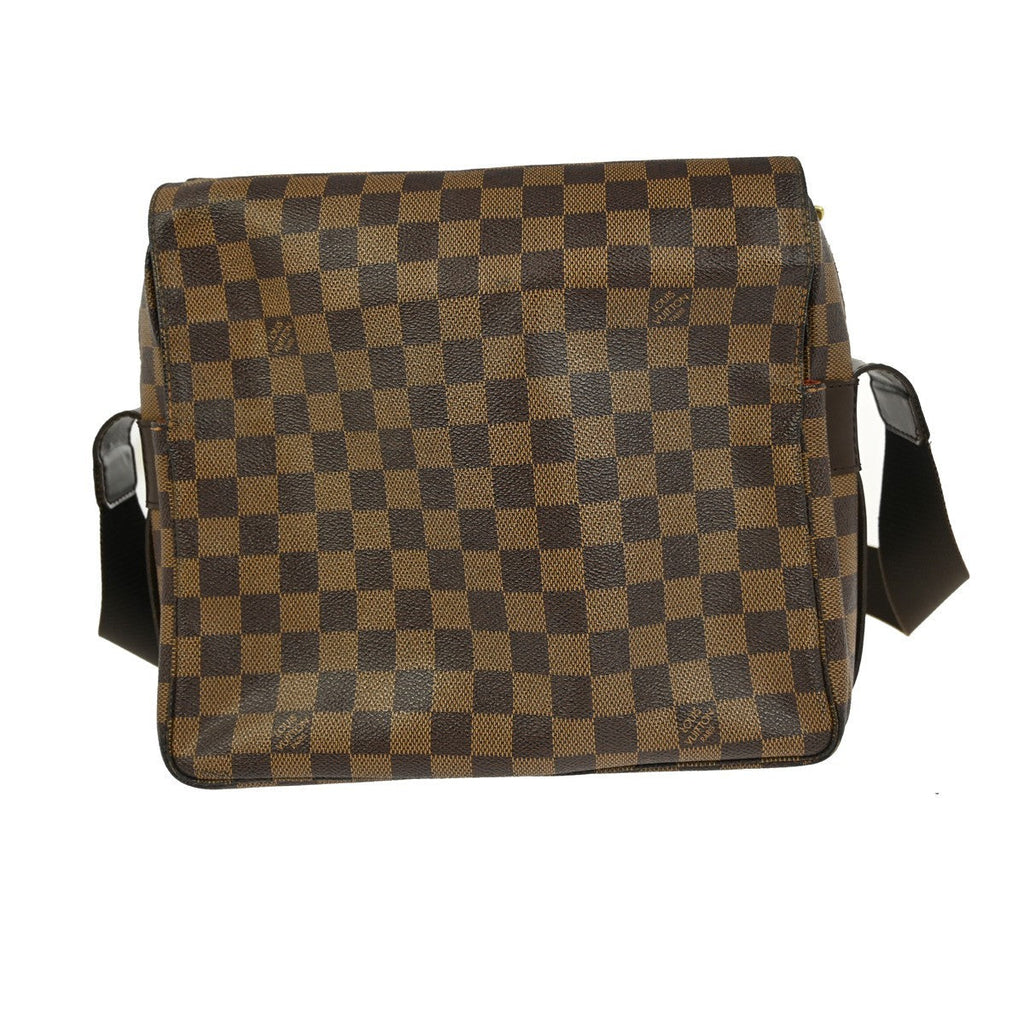 Louis Vuitton Naviglio Handbag Damier Brown Canvas Shoulder Bag Bag (Pre-Owned)