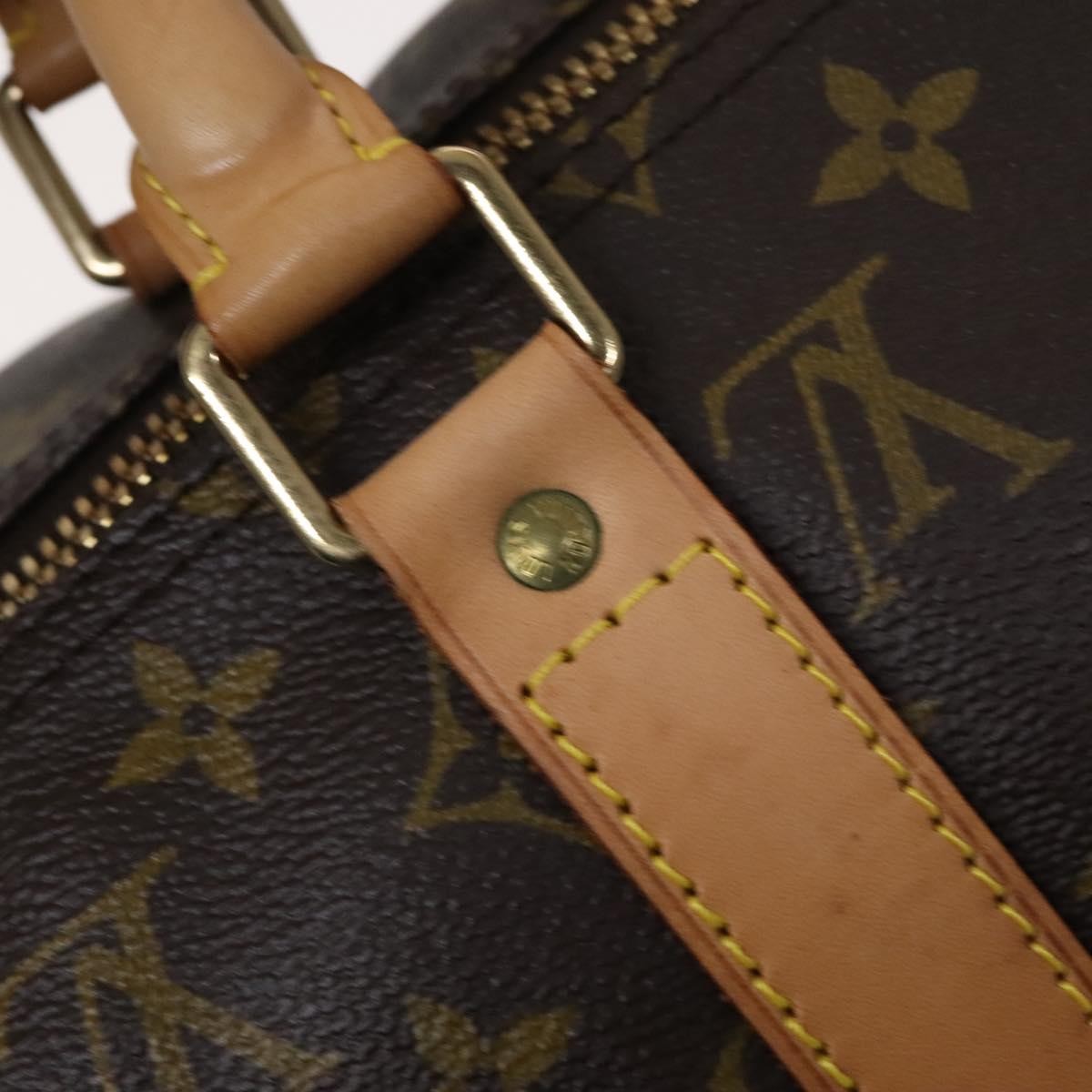 Louis Vuitton Keepall Bag Monogram Canvas Brown Canvas Bag (Pre-Owned)