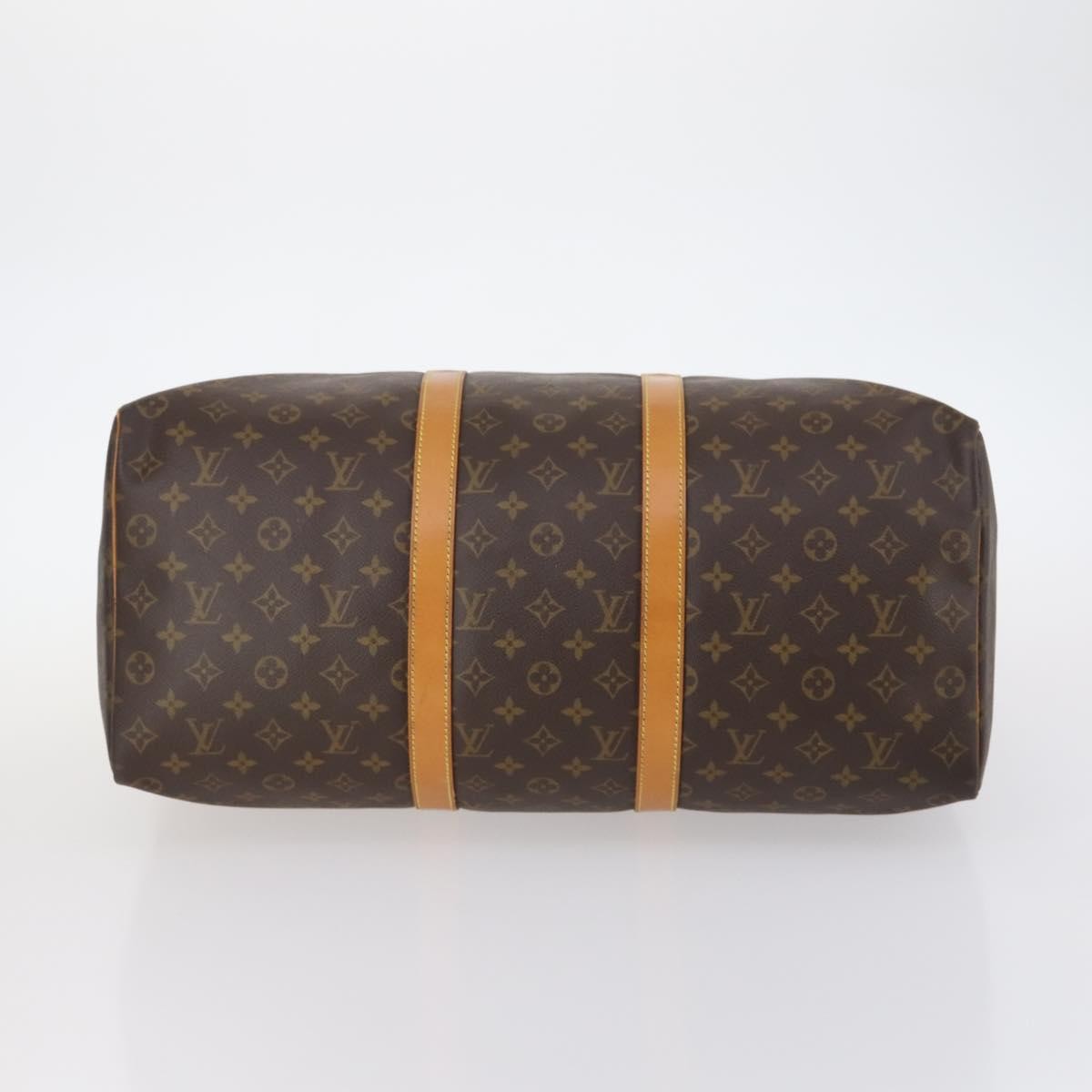 Louis Vuitton Keepall Bag Monogram Canvas Brown Canvas Travel Bag Bag (Pre-Owned)