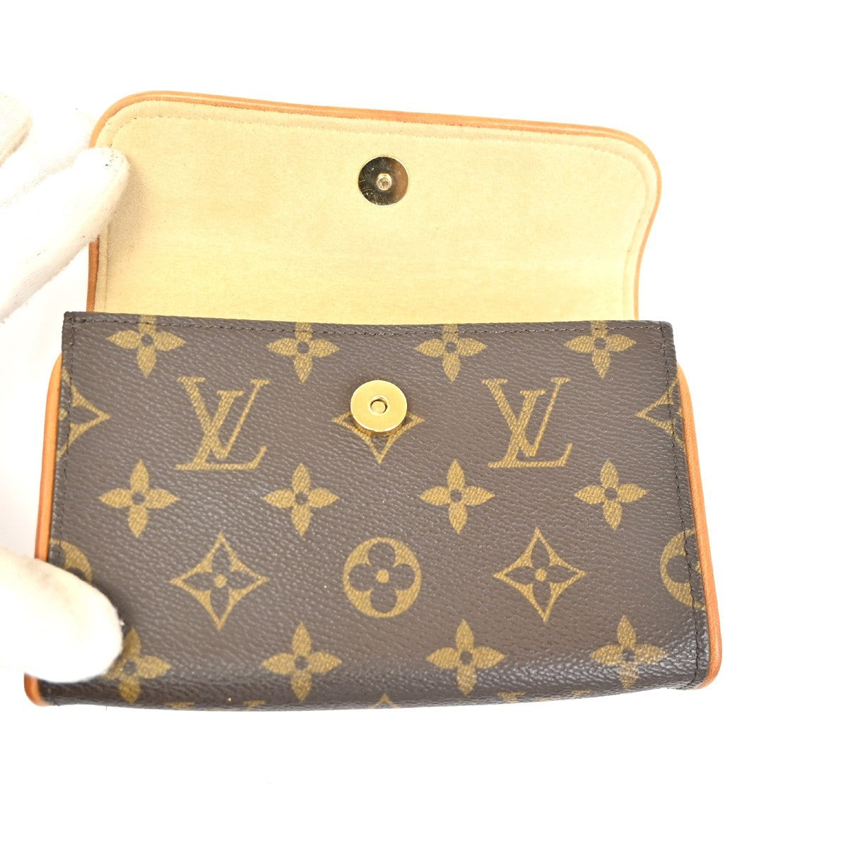 Louis Vuitton Florentine Waist Bag Monogram Canvas Brown Canvas Clutche & Pouche Bag (Pre-Owned)