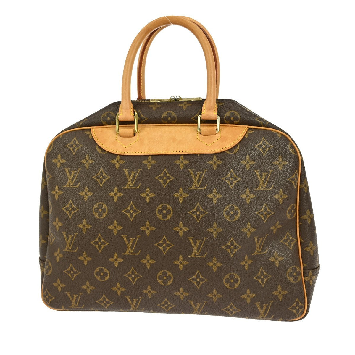 Louis Vuitton Deauville Handbag Monogram Canvas Brown Canvas Handbag (Pre-Owned)