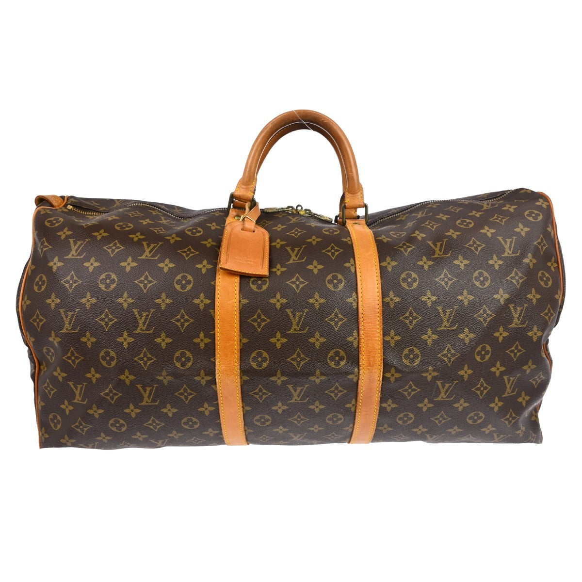 Louis Vuitton Keepall Bag Monogram Canvas Brown Canvas Travel Bag Bag (Pre-Owned)