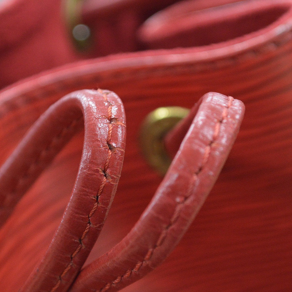 Louis Vuitton Petit Noe Handbag Epi Leather Red Leather Shoulder Bag Bag (Pre-Owned)