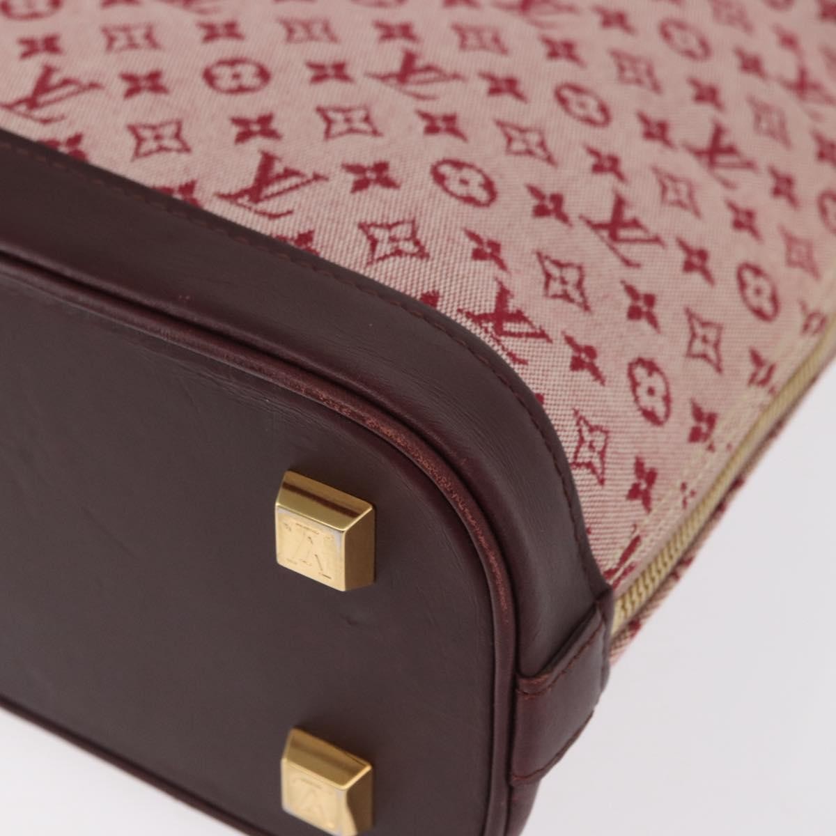 Louis Vuitton Alma Handbag Mini Lin Monogram Red Canvas Handbag (Pre-Owned)