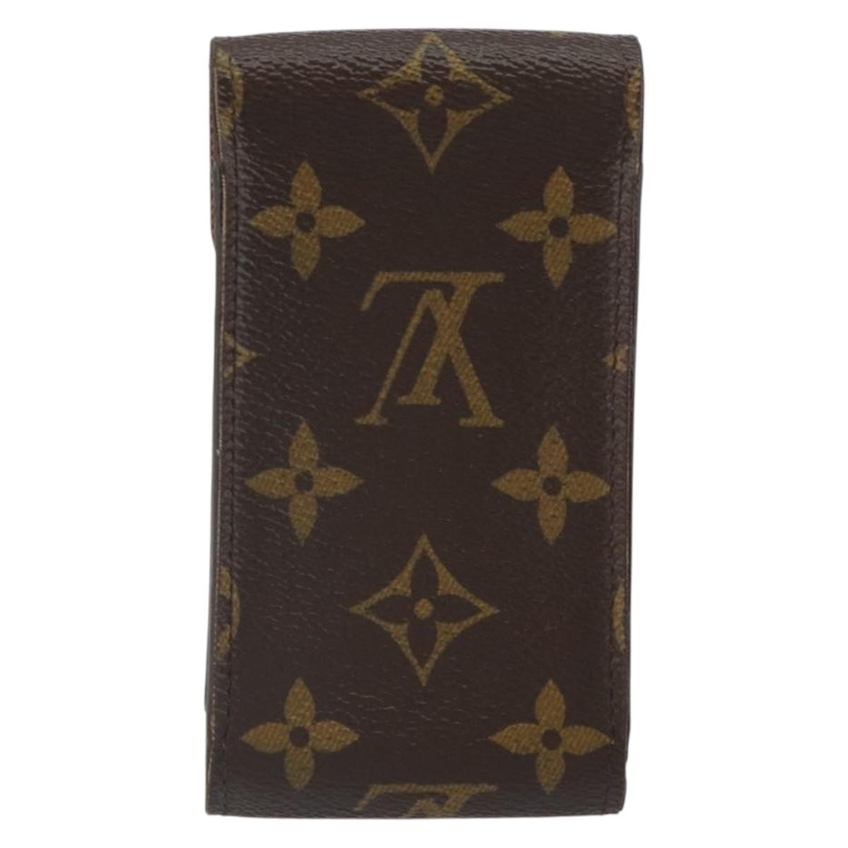 Louis Vuitton Etui Cigarette Case Monogram Canvas Brown Canvas Wallets Accessory (Pre-Owned)