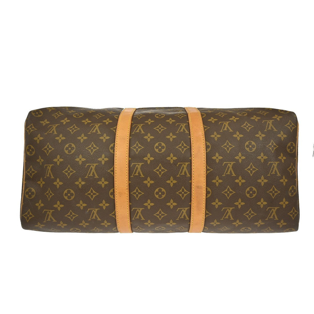 Louis Vuitton Keepall Bag Monogram Canvas Brown Canvas Travel Bag Bag (Pre-Owned)