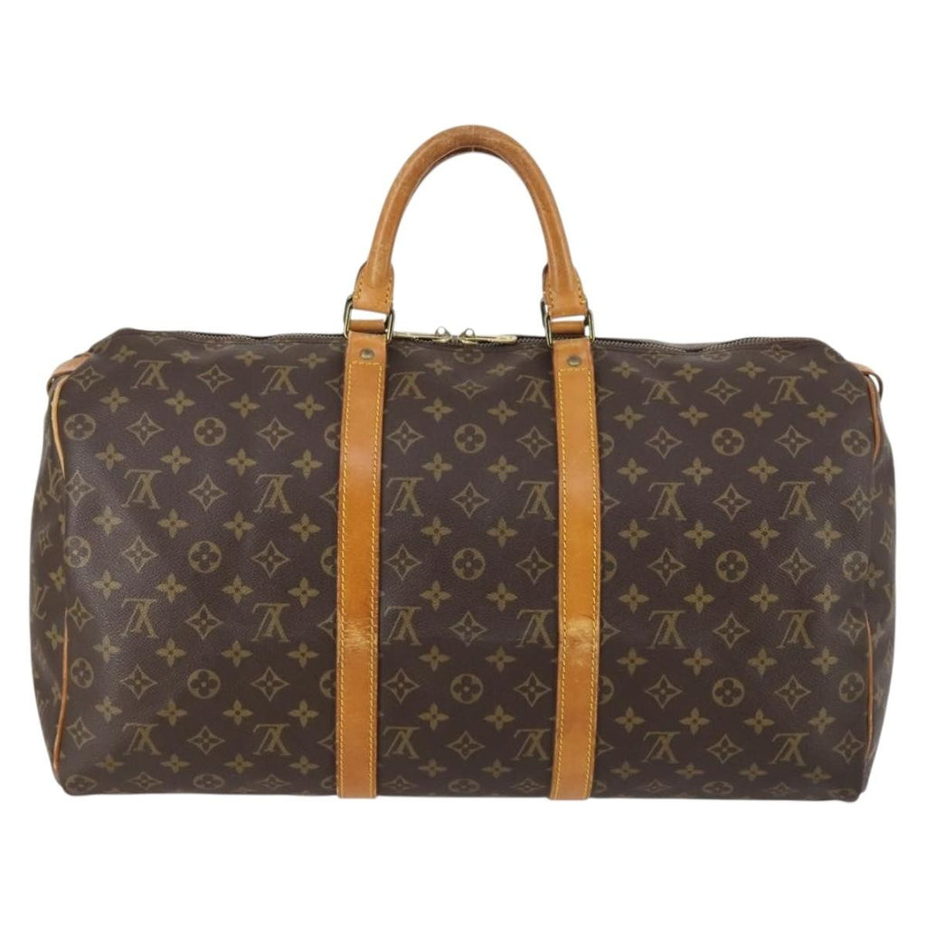 Louis Vuitton Keepall Bag Monogram Canvas Brown Canvas Travel Bag Bag (Pre-Owned)