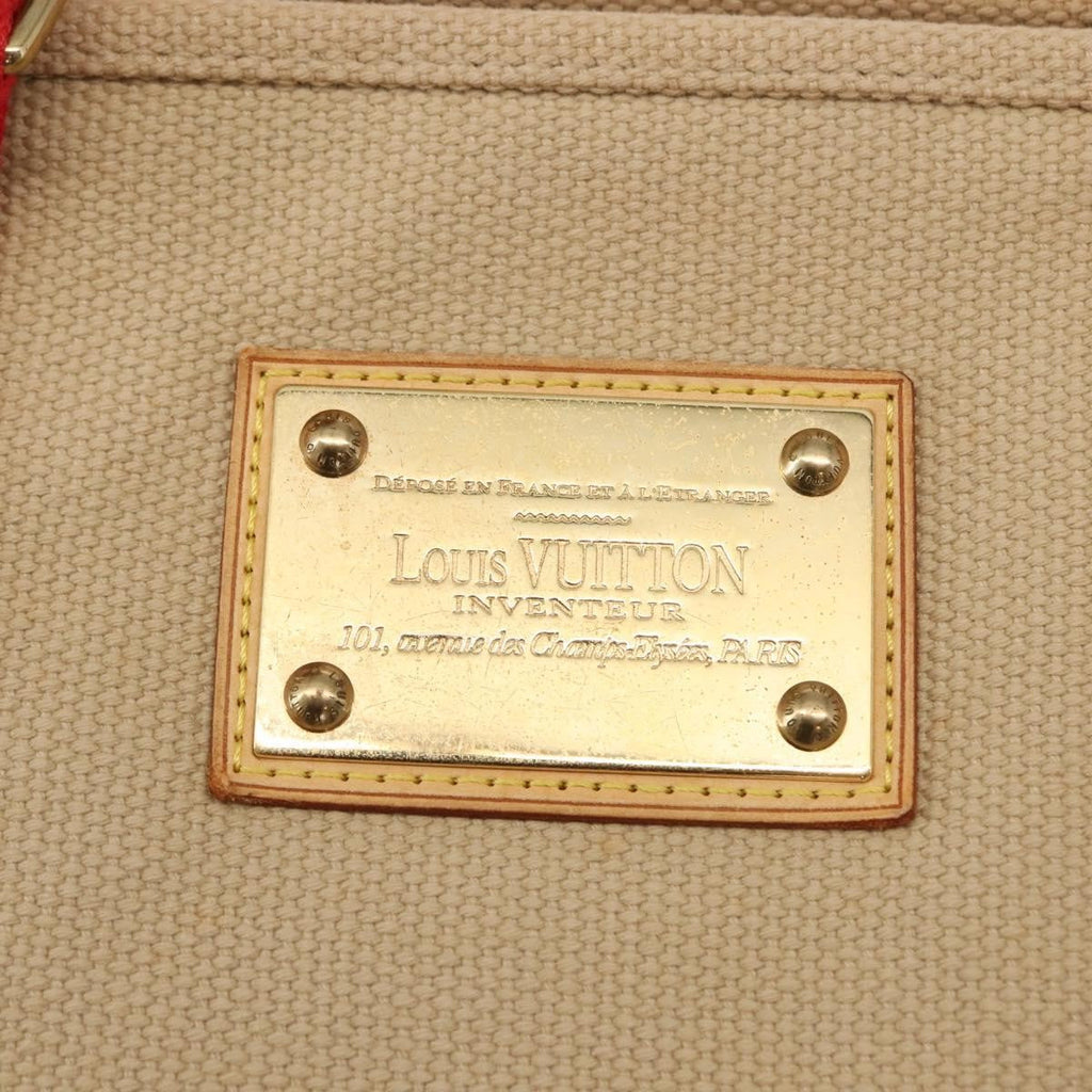 Louis Vuitton Antigua Tote Canvas Beige Canvas Tote Bag Bag (Pre-Owned)