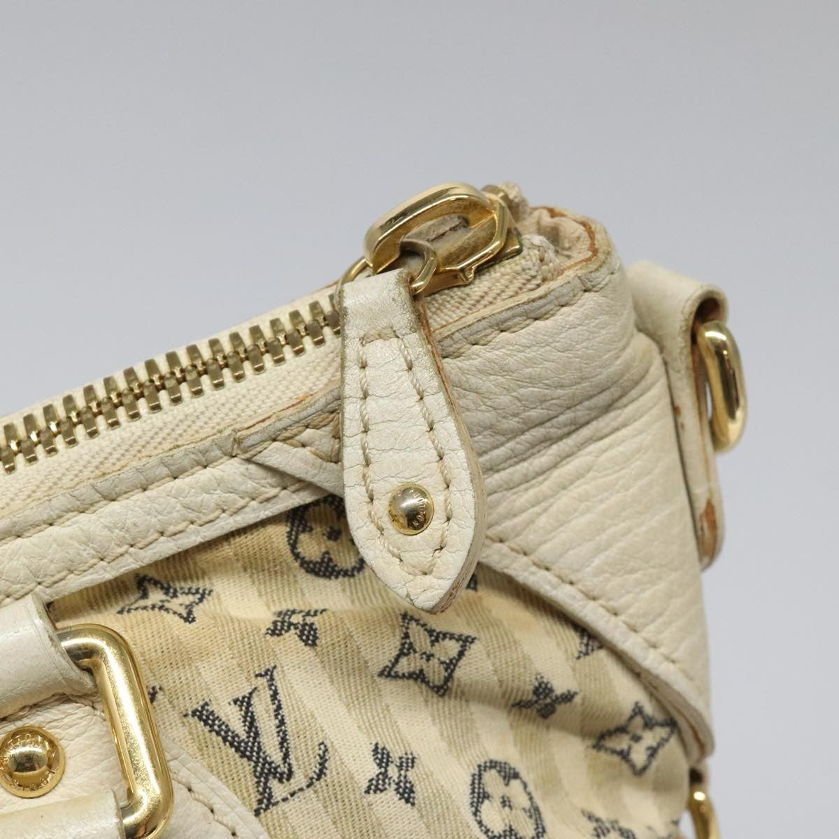 Louis Vuitton Marina Handbag Mini Lin Croisette Beige Canvas Bag (Pre-Owned)