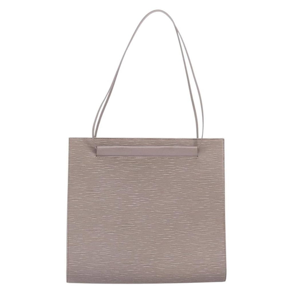 Louis Vuitton Saint Tropez Handbag Epi Leather Gray Leather Shoulder Bag Bag (Pre-Owned)
