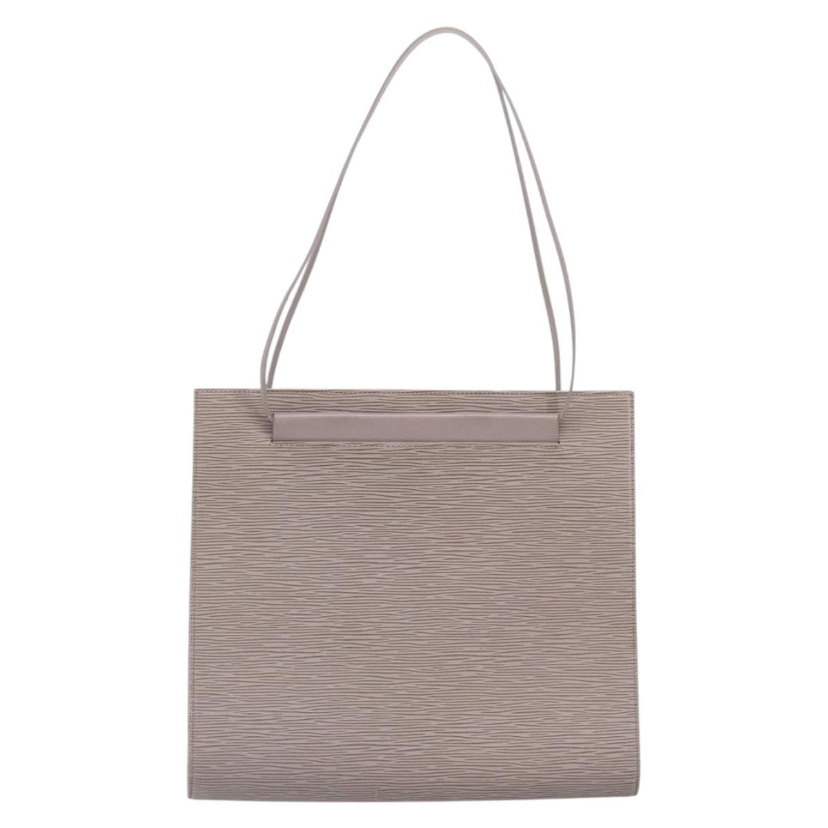 Louis Vuitton Saint Tropez Handbag Epi Leather Gray Leather Shoulder Bag Bag (Pre-Owned)