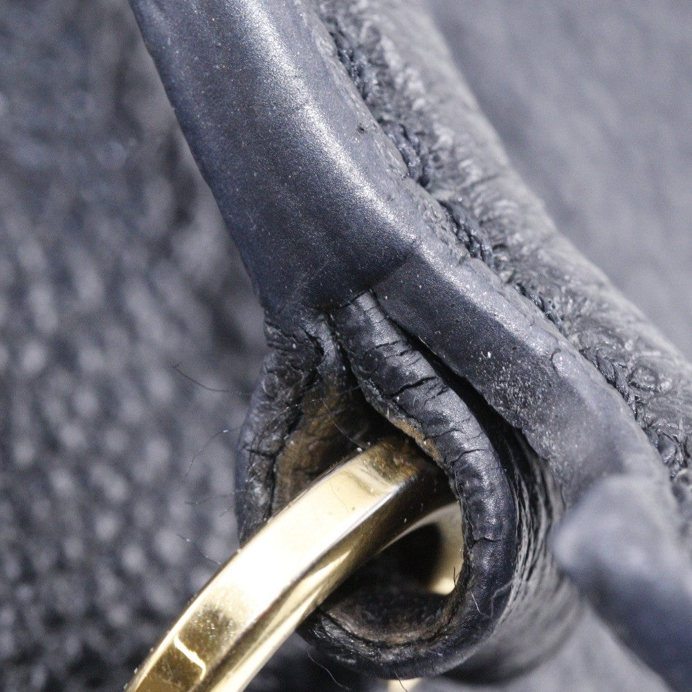 Louis Vuitton Sorbonne Backpack Monogram Empreinte Leather Black Leather Backpack Bag (Pre-Owned)