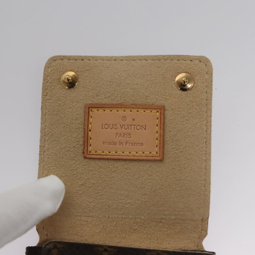Louis Vuitton Case Jewelry Box Canvas Brown Canvas Wallets Accessory (Pre-Owned)