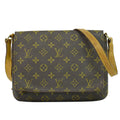 Louis Vuitton Musette Tango Handbag Monogram Canvas Brown Canvas Shoulder Bag Bag (Pre-Owned)