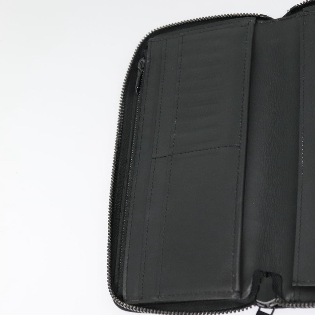Louis Vuitton Zippy Wallet Vertical Monogram Shadow Leather Black Leather Wallets Accessory (Pre-Owned)