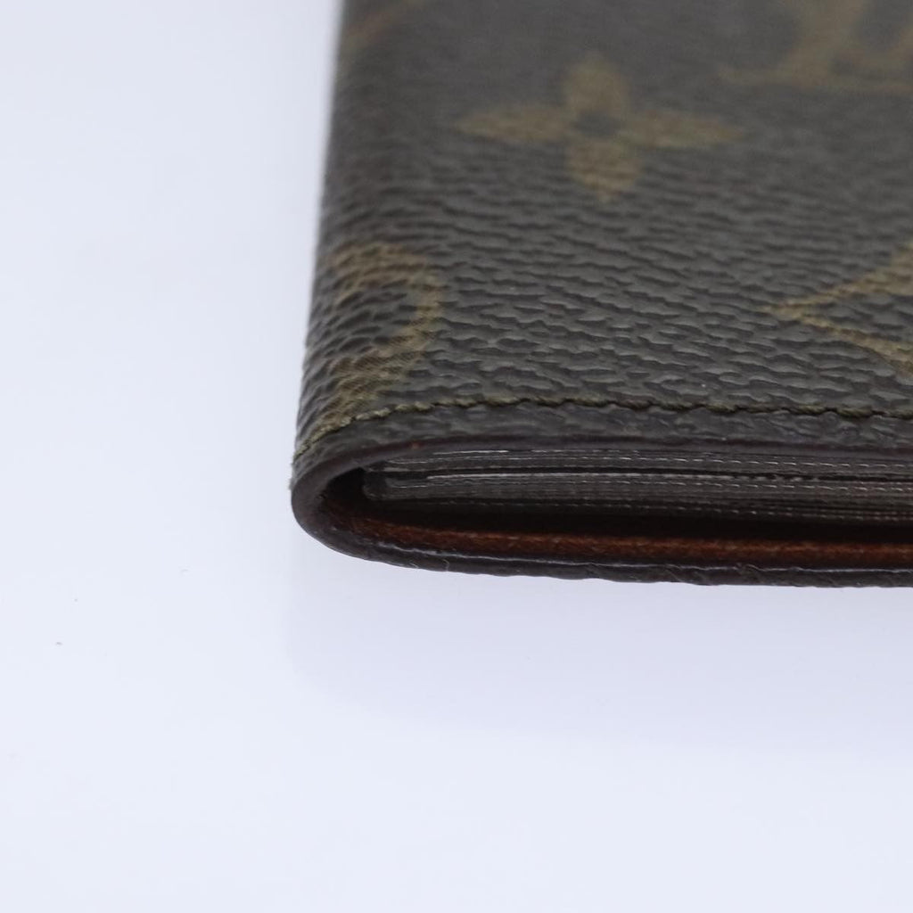 Louis Vuitton Porte Cartes Pression Card Case Monogram Canvas Brown Canvas Card Holders Accessory (Pre-Owned)