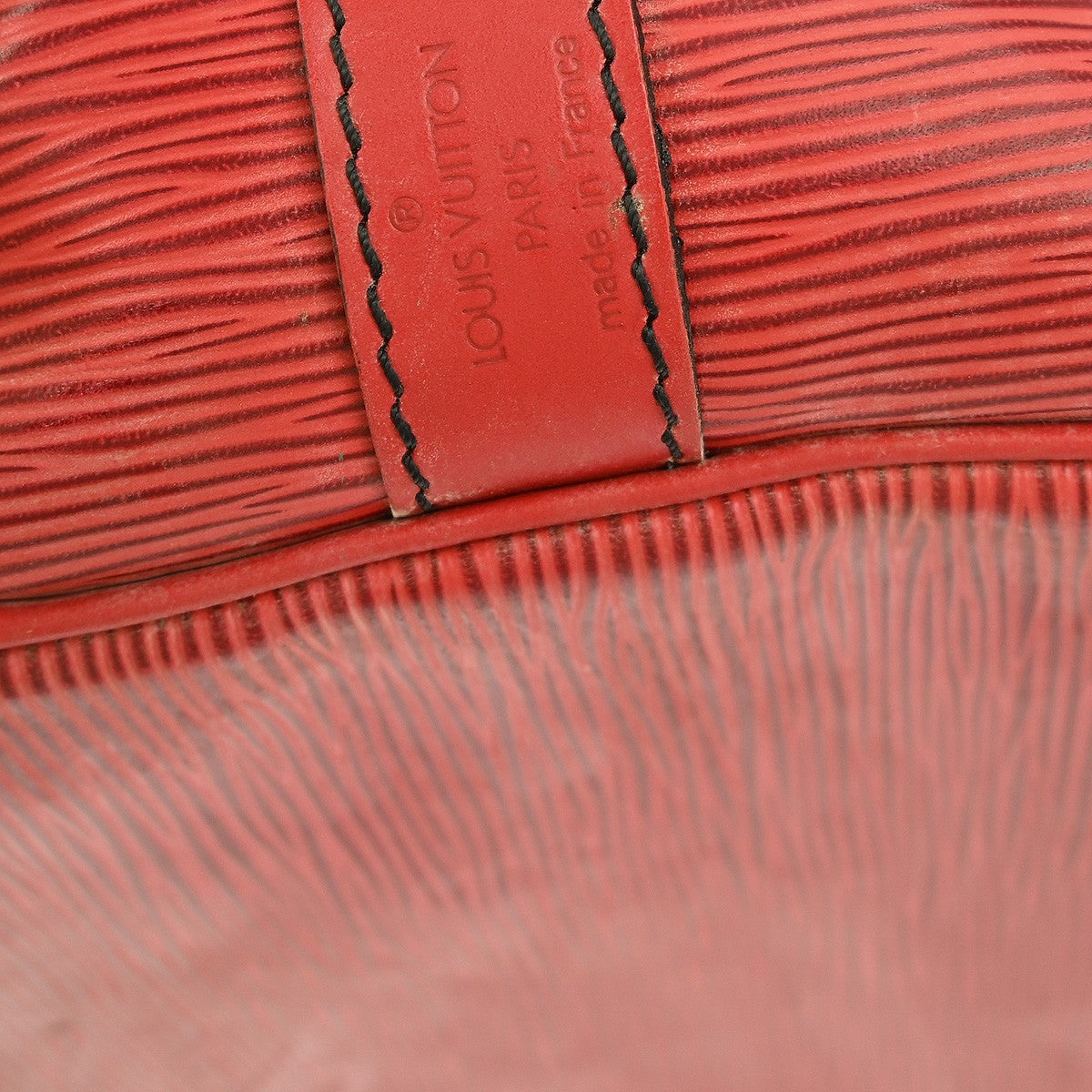Louis Vuitton Petit Noe Handbag Epi Leather Red Leather Shoulder Bag Bag (Pre-Owned)