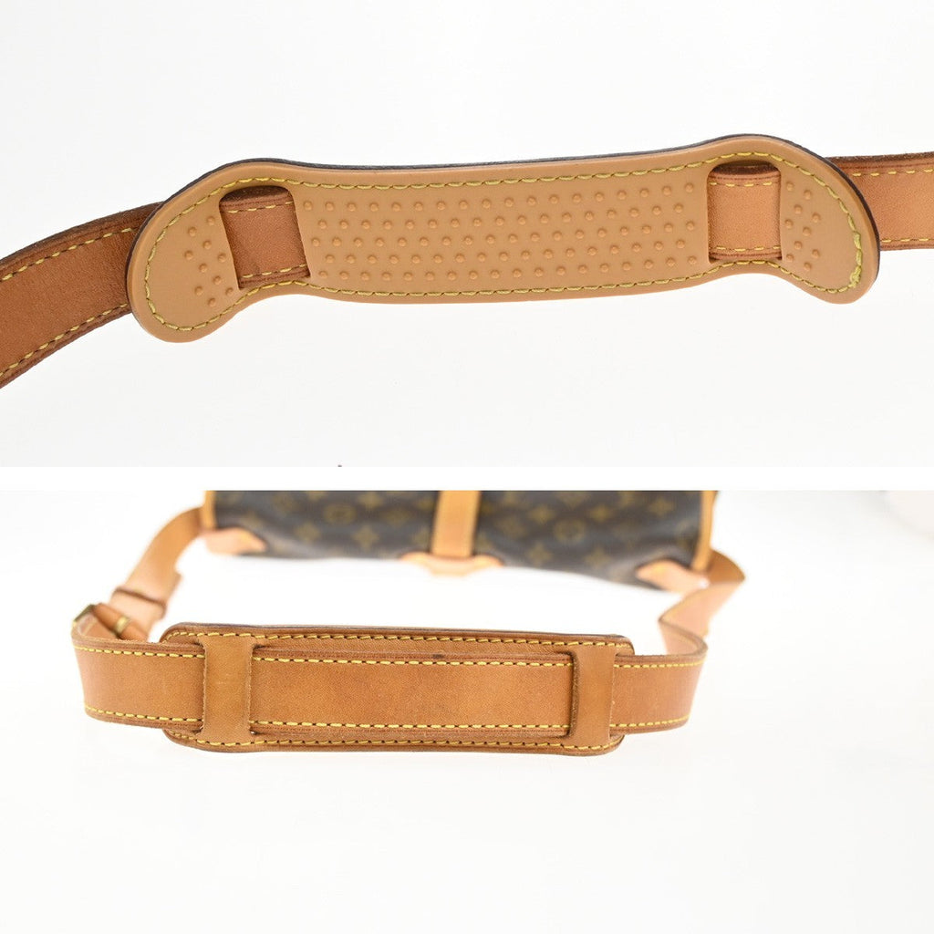 Louis Vuitton Saumur Handbag Monogram Canvas Brown Canvas Shoulder Bag Bag (Pre-Owned)