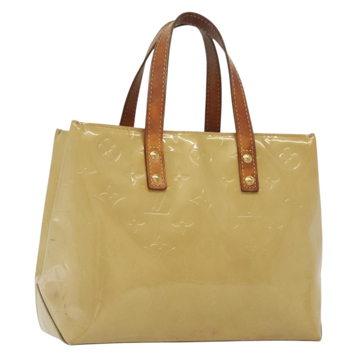 Louis Vuitton Reade Handbag Monogram Vernis Beige Patent_Leather Handbag (Pre-Owned)