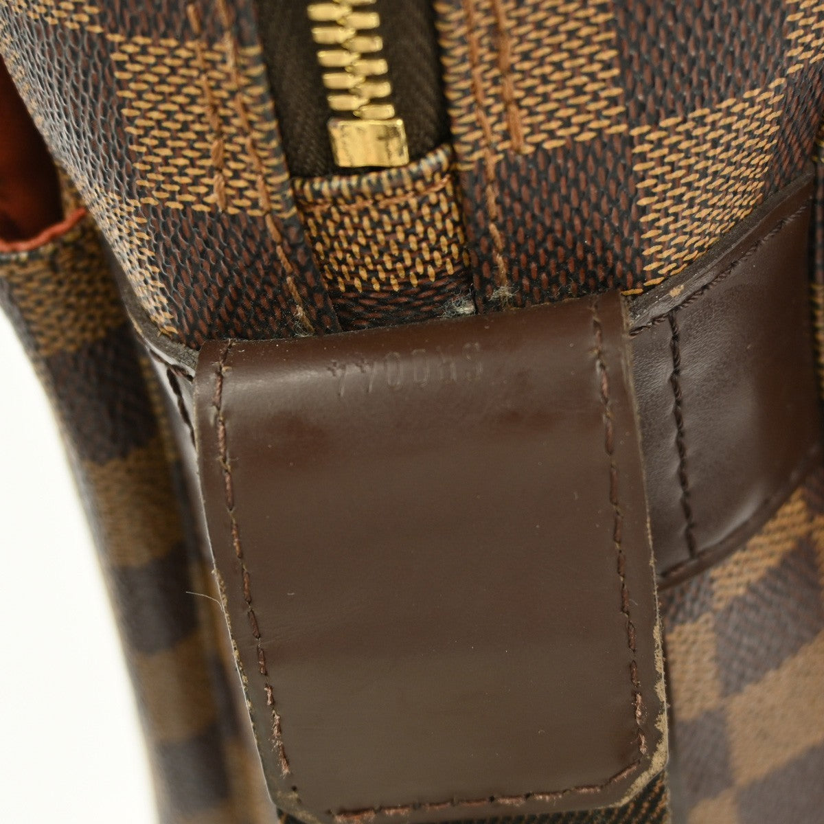 Louis Vuitton Naviglio Handbag Damier Brown Canvas Shoulder Bag Bag (Pre-Owned)