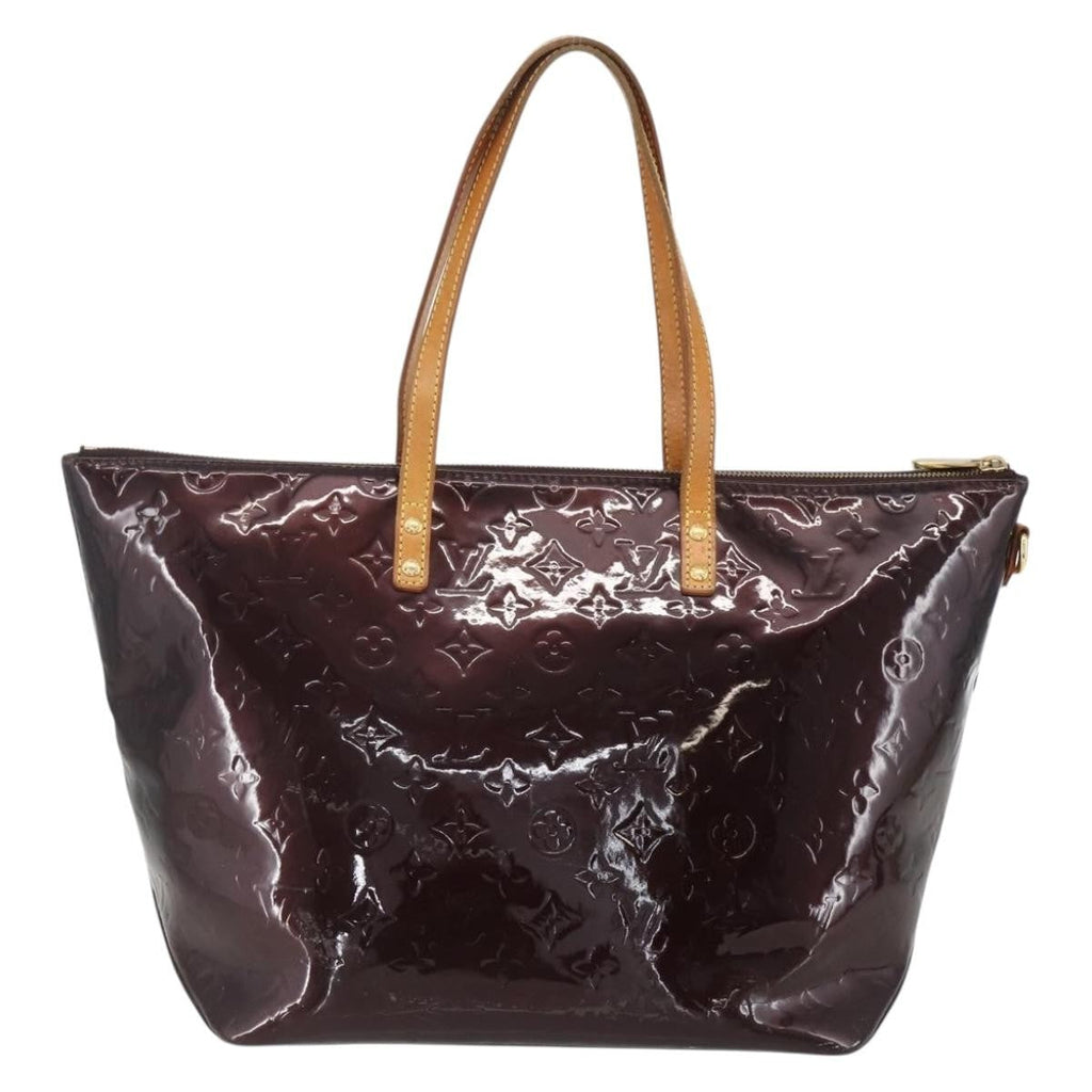 Louis Vuitton Bellevue Handbag Monogram Vernis Burgundy Patent_Leather Tote Bag Bag (Pre-Owned)