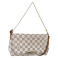 Louis Vuitton Favorite Handbag Damier White Canvas Clutche & Pouche Bag (Pre-Owned)