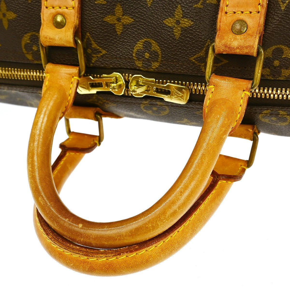 Louis Vuitton Keepall Bag Monogram Canvas Brown Canvas Travel Bag Bag (Pre-Owned)