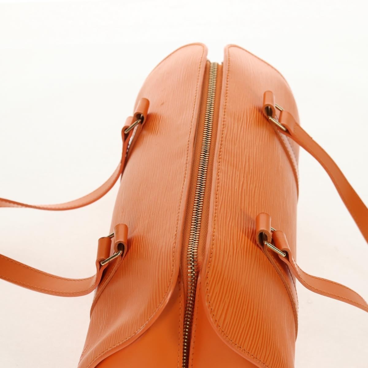 Louis Vuitton Soufflot Handbag Epi Leather Orange Leather Handbag (Pre-Owned)